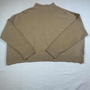 Anthropologie PILCRO The Alani Cashmere Mock Neck Sweater Women's Size M Brown